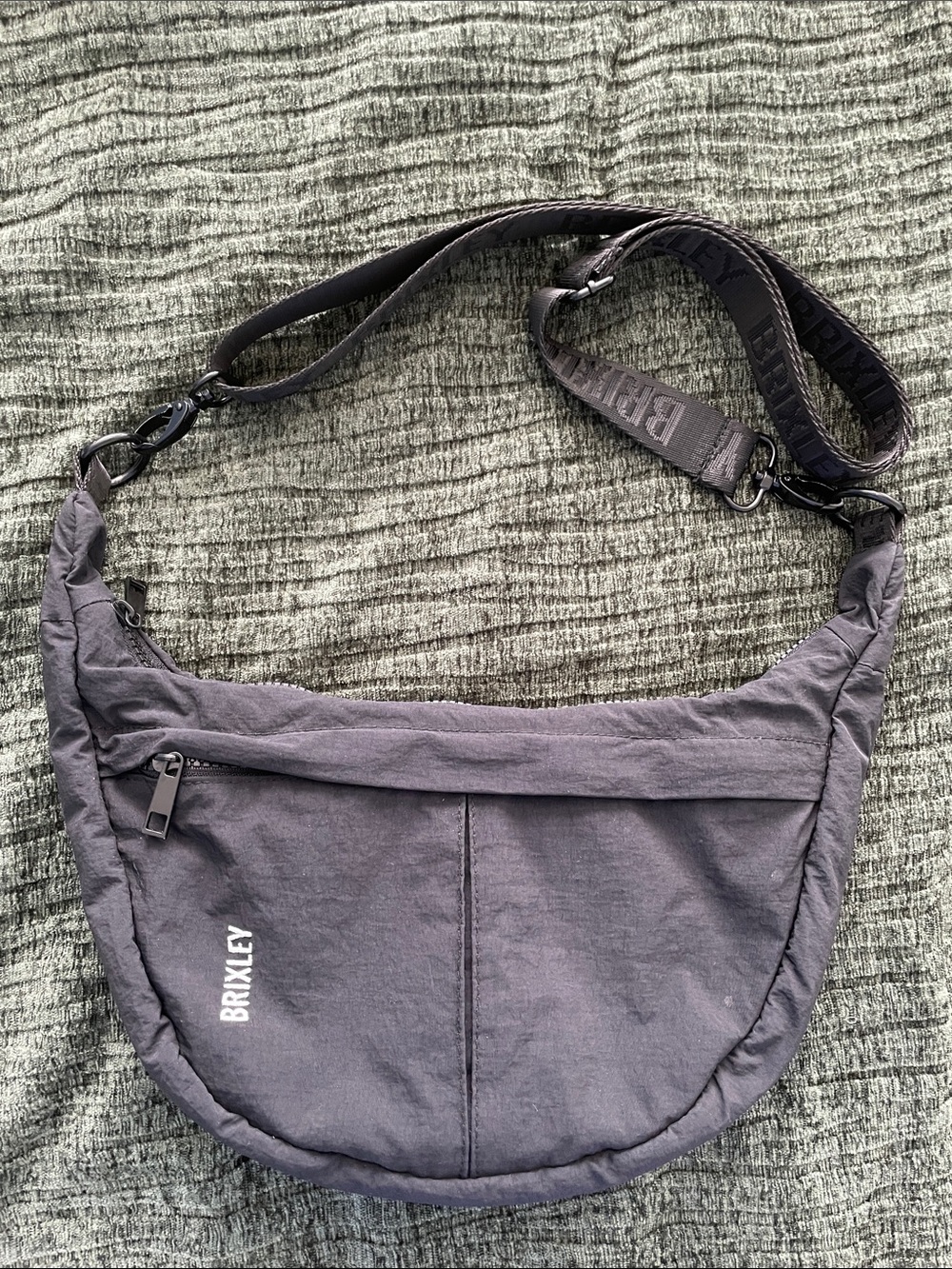 Brixley Onyx Crescent Crossbody Bag